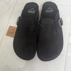 Cliffs by WHITE MOUNTAIN Black Suede Slip-On Clogs